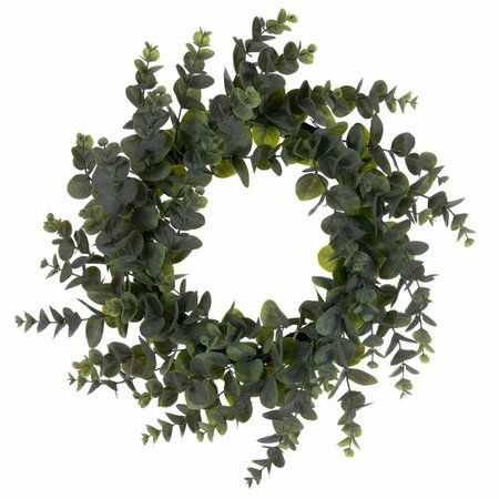 VICKERMAN 24 in. Spiral Eucalyptus Wreath, Green FK234660